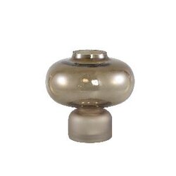 PTMD Nyda Brown glass vase on base round S