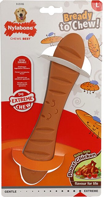 Nylabone Kauwbot giant baguette chicken l