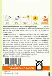 OBZ Callistephus, Aster enkelbloemig gemengd - afbeelding 2