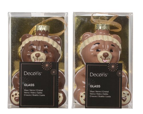 Decoris Beer glas with gift 2col ass