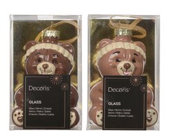 Decoris Beer glas with gift 2col ass