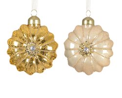 Orn.glas bloem d8cm a2 - afbeelding 2