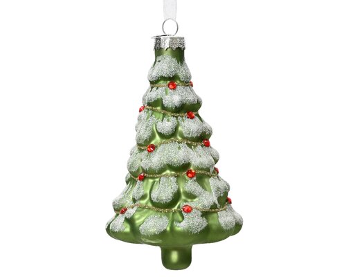 Orn.glas boom d7.5h12cm grn