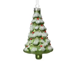 Orn.glas boom d7.5h12cm grn