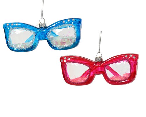 Orn.glas bril l13b2.3h5cm a2 - afbeelding 1