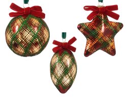 Decoris Ornament glas 3ass