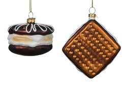 Orn.glas food l7.3b7.3h6cm bruin a2