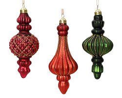 Decoris Ornament glas 3kl.ass