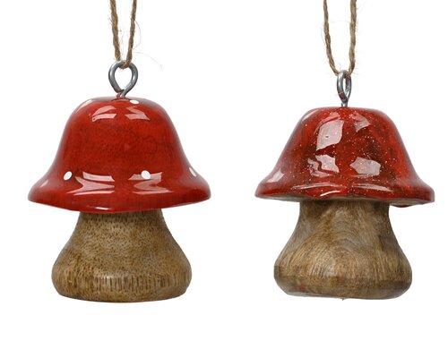 Decoris Hanger mangohout enamel 2ass fsc mix 70%
