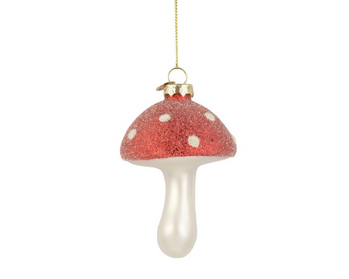 Decoris Paddenstoel glas with beads and dots