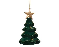 Decoris Boom polystyreen flock glitter star - afbeelding 1