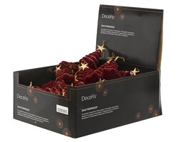 Decoris Boom polystyreen flock glitter star - afbeelding 2