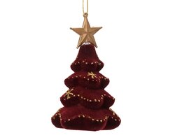 Decoris Boom polystyreen flock glitter star - afbeelding 1