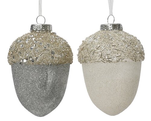 Decoris Dennenappel plastic 2col ass