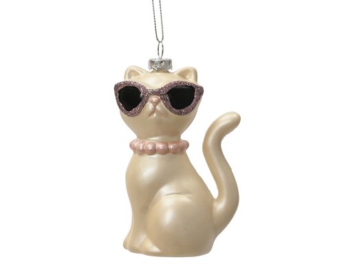 Decoris Kat polystyreen enamel glitter - afbeelding 1