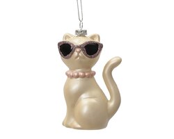 Decoris Kat polystyreen enamel glitter - afbeelding 1