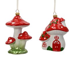Decoris Paddenstoel polystyreen shinny 2ass