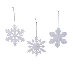 Decoris Sneeuwvlok Plastic Hang 3Ass Transparant 0.45x10x10cm
0.7x10.5x10.5cm
0.5x8x10cm