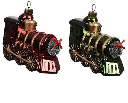 Decoris Trein polystyreen shiny wreath 2col ass