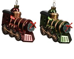 Decoris Trein polystyreen shiny wreath 2col ass