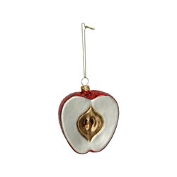 HD Collection Ornament Apple Glass Red 9.6cm - afbeelding 3