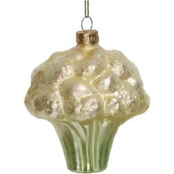 HD Collection Ornament Cauliflower Glass White 9.2cm - afbeelding 1