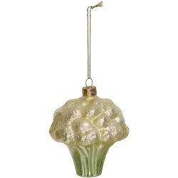 HD Collection Ornament Cauliflower Glass White 9.2cm - afbeelding 2
