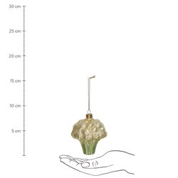 HD Collection Ornament Cauliflower Glass White 9.2cm - afbeelding 5