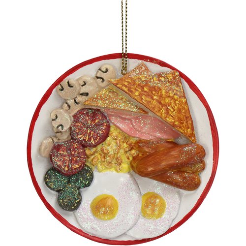 HD Collection Ornament English Breakfast Polyresin Multi 8.9cm - afbeelding 1