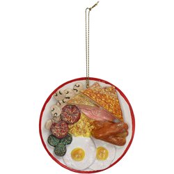 HD Collection Ornament English Breakfast Polyresin Multi 8.9cm - afbeelding 2
