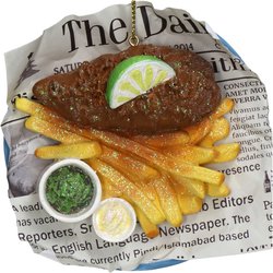 HD Collection Ornament Fish & Chips Polyresin Multi 10.2cm - afbeelding 3