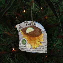 HD Collection Ornament Fish & Chips Polyresin Multi 10.2cm - afbeelding 4