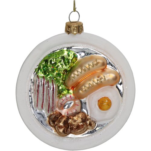 HD Collection Ornament Food Plate Glass Multi 10.2cm - afbeelding 1