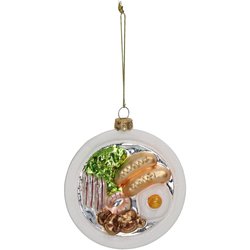 HD Collection Ornament Food Plate Glass Multi 10.2cm - afbeelding 2