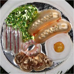 HD Collection Ornament Food Plate Glass Multi 10.2cm - afbeelding 4