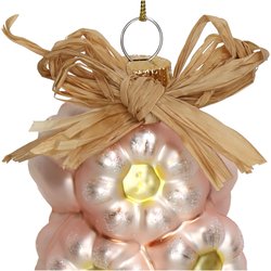 HD Collection Ornament Garlic String Glass Ivory 10.7cm - afbeelding 3
