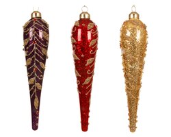 Ornament glas d4.5h18.5cm a3