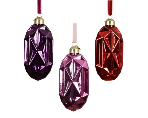 Ornament glas l5b2.5h11cm a3