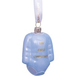 Vondels Baby's Eerste Kerst Romper Blauw - afbeelding 1