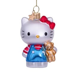 Hello Kitty Kerstbal Blauw met beer