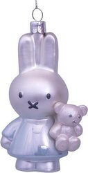 Nijntje Kerstbal Glas met baby blauw - afbeelding 2