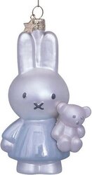 Nijntje Kerstbal Glas met baby blauw - afbeelding 1
