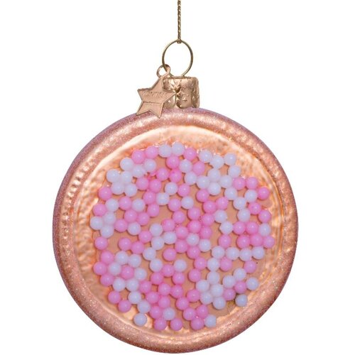 Vondels Baby's Eerste Kerst beschuit met Muisje Roze - afbeelding 1