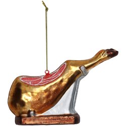 HD Collection Ornament Ham Glass Gold 15.2cm - afbeelding 2