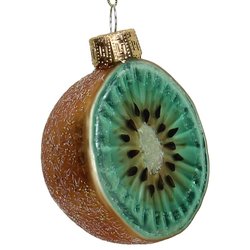 HD Collection Ornament Kiwi Glass Blue 7.2cm - afbeelding 1