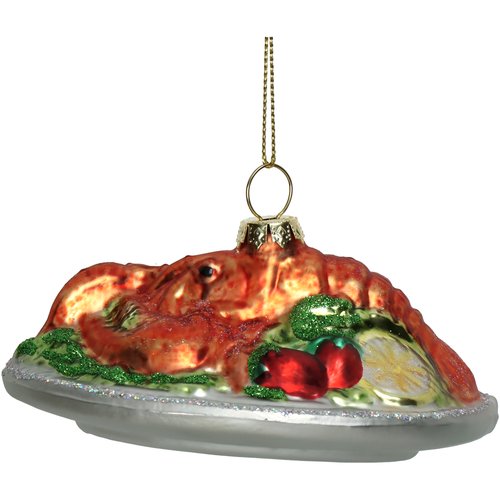 HD Collection Ornament Lobster Dish Glass Multi 11.4cm - afbeelding 1