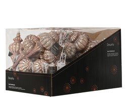 Decoris Ornament polystyreen shiny,matt,mercury glitter 2ass - afbeelding 2