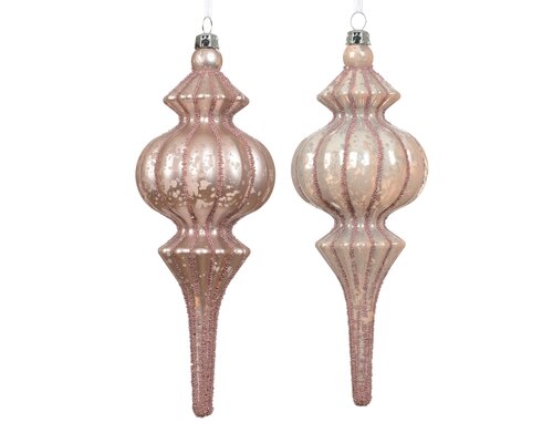 Decoris Ornament polystyreen shiny,matt,mercury glitter 2ass - afbeelding 1