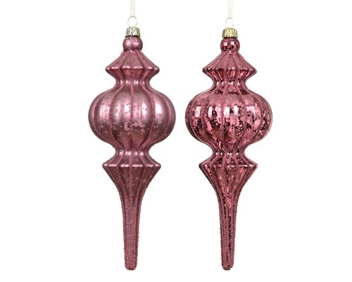 Decoris Ornament polystyreen shiny,matt,mercury glitter 2ass - afbeelding 1