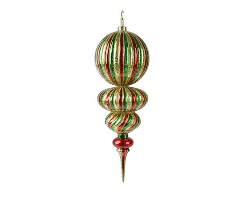 Ornament polystyreen d15h43cm rood